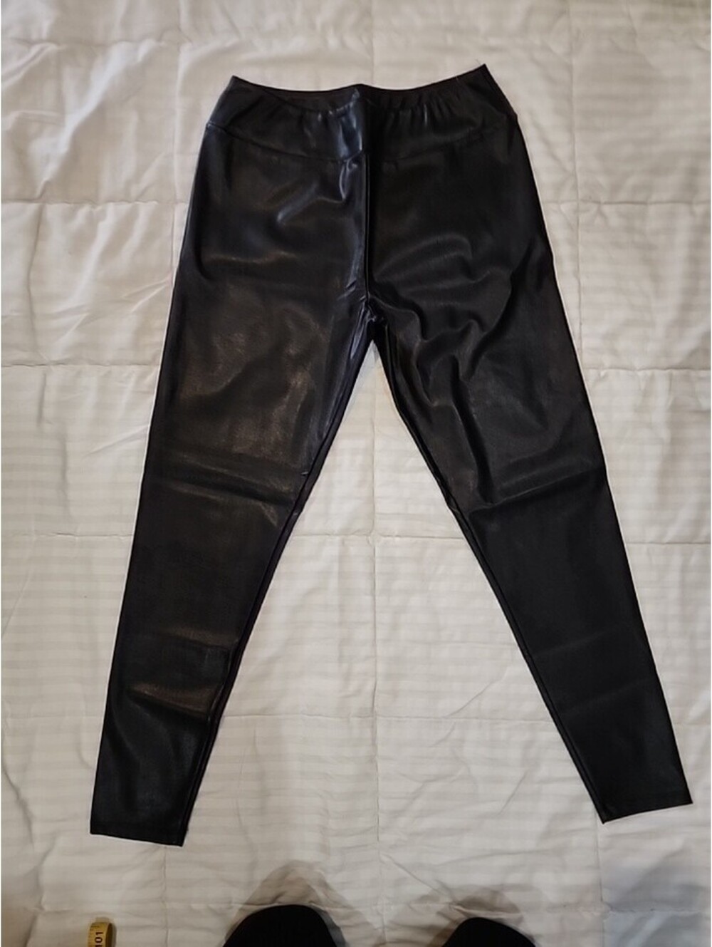 Charlotte Russe L Women blk, faux leather slim pants China RN101331 100% Polyest